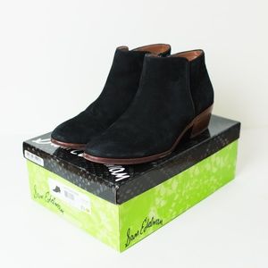 Sam Edelman Black Suede Petty Bootie